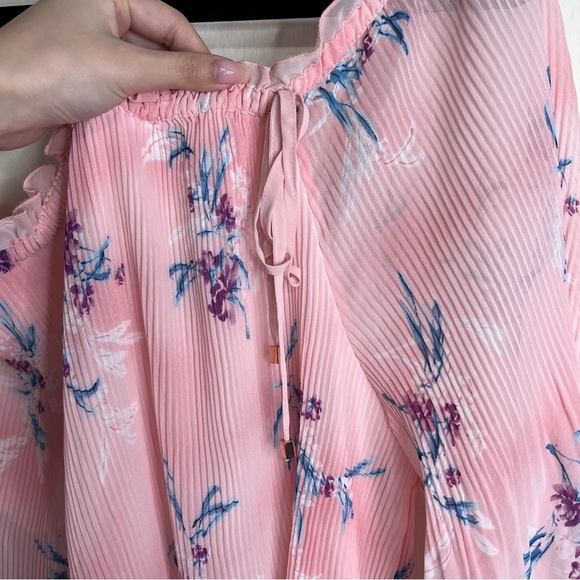 Lane Bryant Pink Off-Shoulder Floral Blouse - Picture 3 of 7